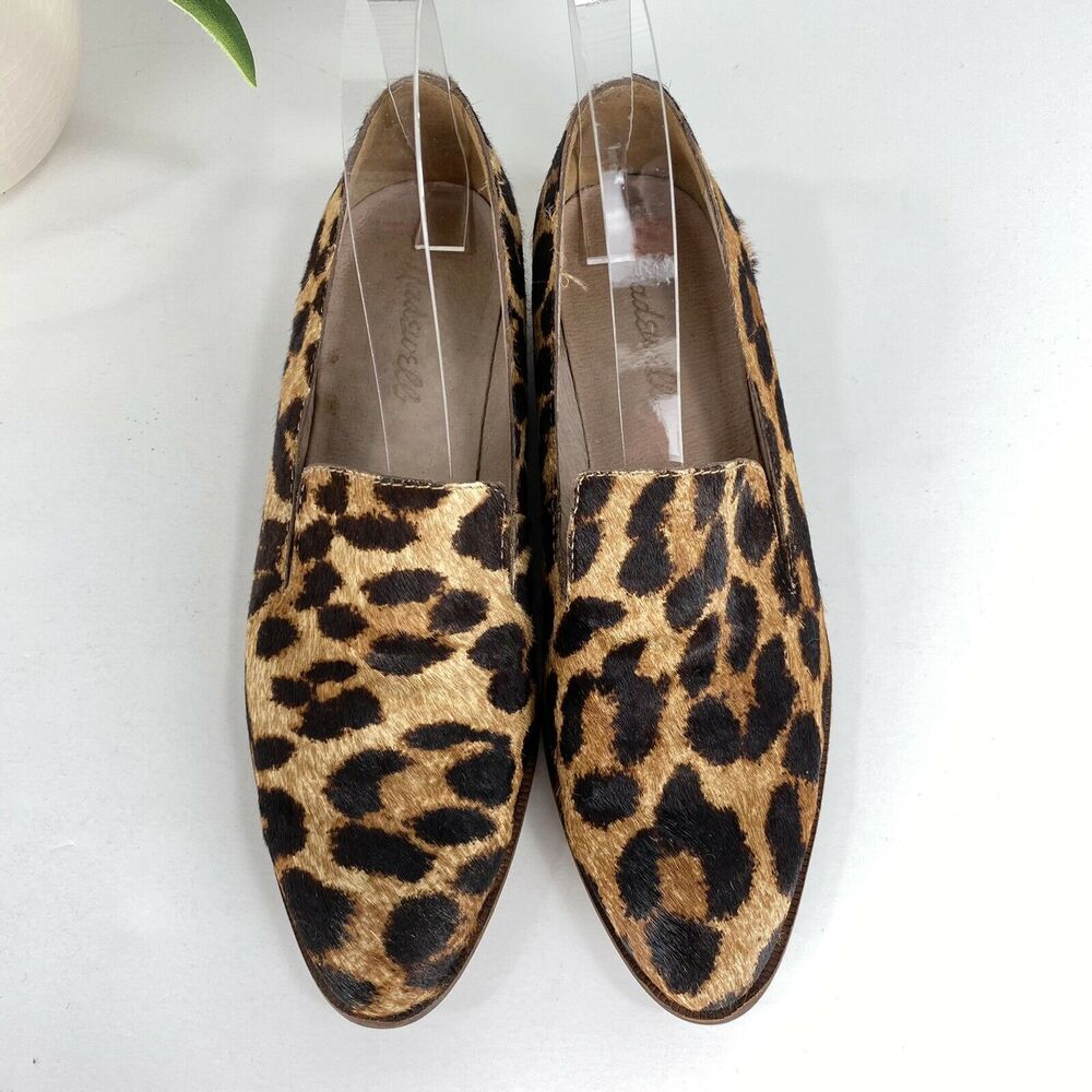 Madewell The Orson Loafer‎ in Leopard Print Calf Hair Slip On Shoes Size 6.5 - Picture 3 of 9